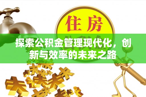 德化探索公积金管理现代化，创新与效率的未来之路
